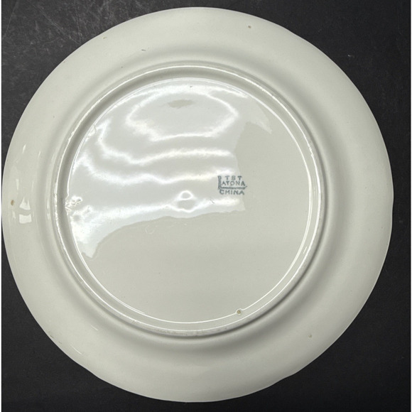 Old Latona Taylor Smith Taylor Hand Painted Plate Deer Rack Landscape Signed - Picture 13 of 13